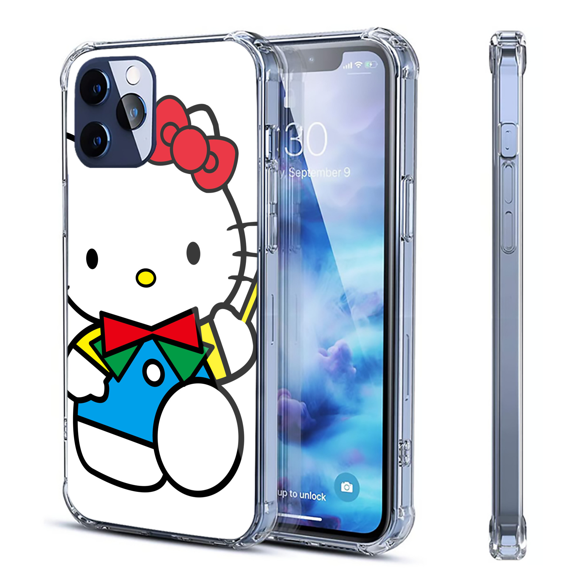 （画像用） Hello Kitty ハローキティ 【iPhone 12シリーズ対応】透明スマホケース（クリアソフトケース）